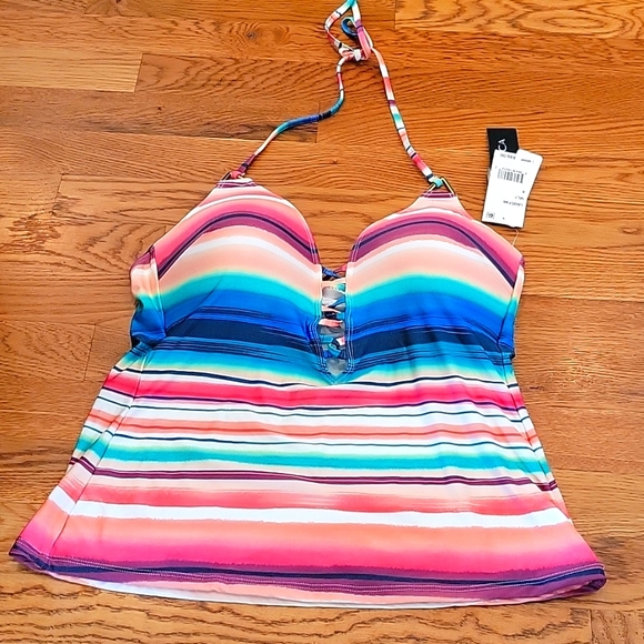 NWT La Blanca Tankini Top Size 8 - Picture 1 of 5